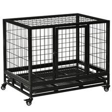 PawHut Metal Kennel Cage with