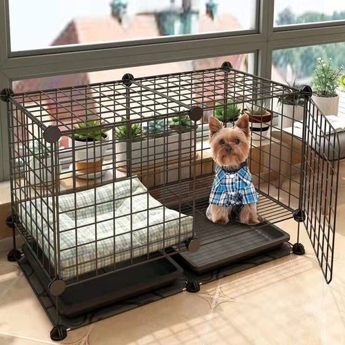 Metal dog cage with strong - dog,