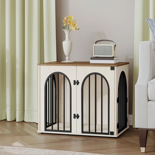 Wooden dog crate - crate, archdoor