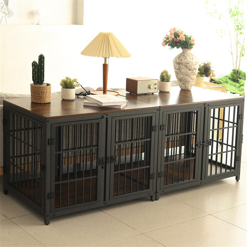 Dog crate furniture wooden - dog,