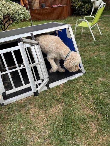 Large aluminium dog crate - large,