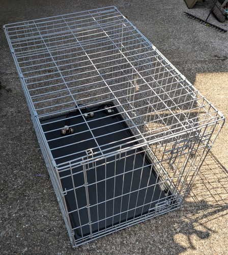 Metal dog crate - dog,