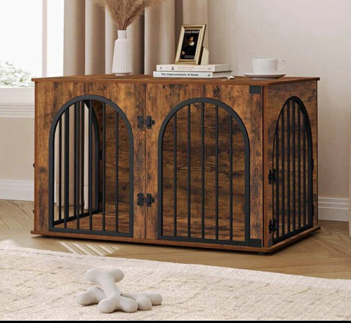 100cm wooden dog crate - wooden,