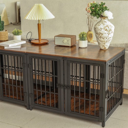 Large wooden dog crate indoor - large,