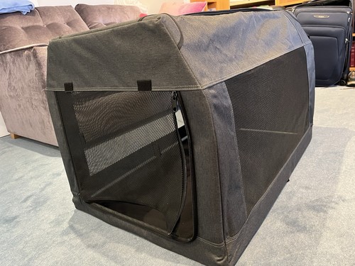 Large soft folding dog crate - folding,