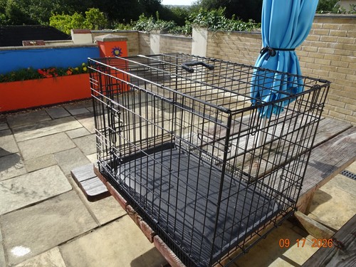 Small dog crate cage black - small,